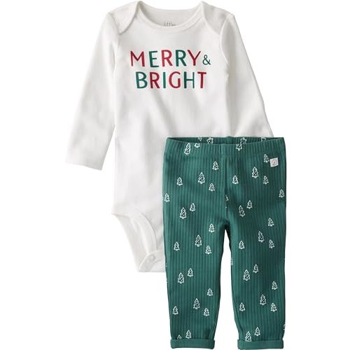 little planet by carter's Unisex Baby 2-piece Bodysuit and Pant Set Made With Organic Cotton