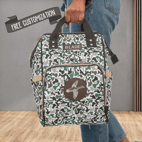 Personalized Camouflage Diaper Bag Backpack Camo Baby Bag for Men Monogram Diaper Backpack for Fathers Baby Shower Gift for New Dad Baby Boy