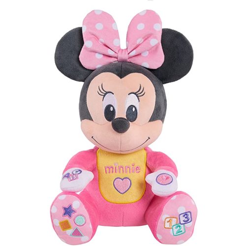 Disney Baby Musical Discovery Plush Minnie Mouse with Sounds and Phrases, Sings ABCs, 123s, and Colors Songs, Kids Toys for Ages 06 Month by Just Play