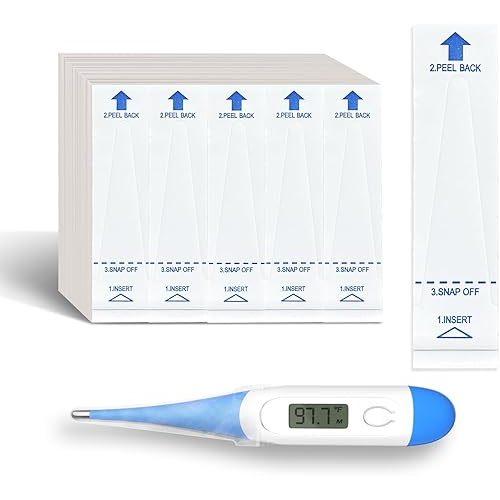 Boncare Thermometer Covers Disposable - 100 Pcs Probe Covers for Digital Thermometers, Can be Used for Oral, Rectally or Underarm
