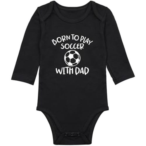 Daddy Soccer Baby Bodysuit I Love My Daddy Baby Bodysuits Soccer Clothes Dad Babies Romper Unisex