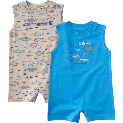 Boys' 2-Piece Sleeveless Fish Romper Set (Baby)