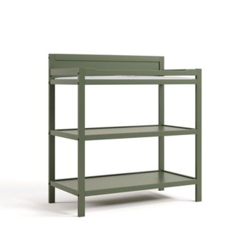 Storkcraft Alpine Changing Table with Water-Resistant Changing Pad Olive