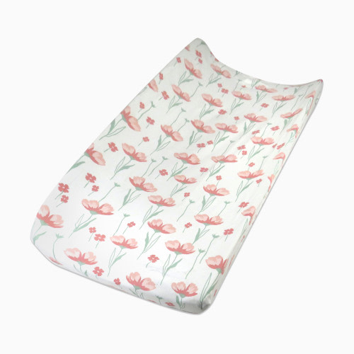 Honest Baby Clothing Organic Cotton Changing Pad Cover - Strawberry Pink Floral