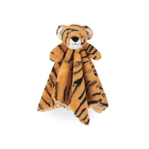 Apricot Lamb Tiger Security Blanket for Babies, Soft Loveys for Baby Boy and Girl, 14 Inches for Infant and Toddlers