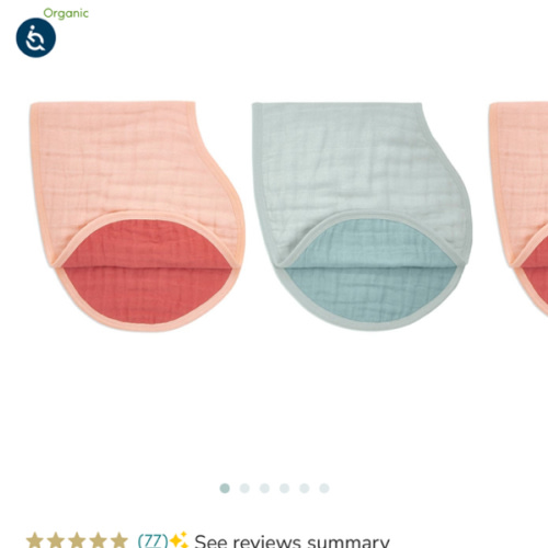 aden + anais Organic Cotton Muslin Oversized Burpy Bib in Fresh Fruit