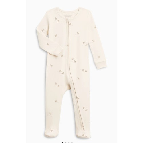 Peyton Zipper Sleeper | Bee / Pewter (6-12mo)