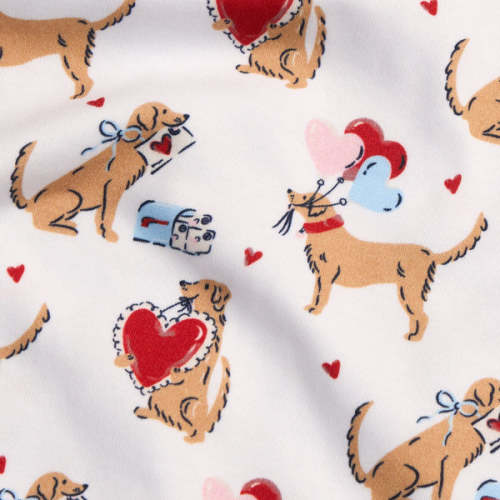 Printed Footie in I Woof You | Over The Moon