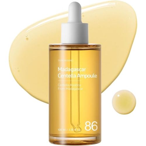 TOSOWOONG Madagascar Centella 86% Ampoule with 860,048ppm Centella Asiatica, Soothing, Calming, Facial Serum for face, for All Skin Types, Korean Skin Care, 100ml, 3.38 fl.oz.