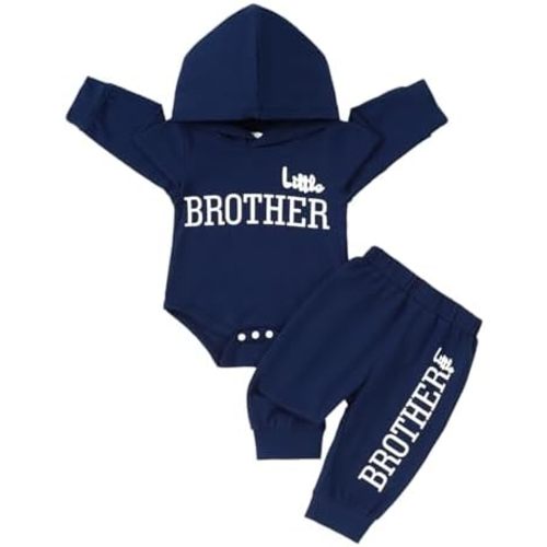 Baby Boy Clothes Newborn Boy Outfits Infant Letter Print Long Sleeve Romper Hoodies Pants Fall Winter Outfits