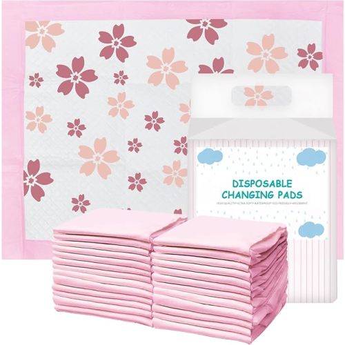 Disposable Changing Pads for Baby 13 x 17 Inches Disposable Underpads Incontinence Bed Pads with High Absorbent Leak-Proof Design Waterproof Under for Newborn Adults (50 Pack)