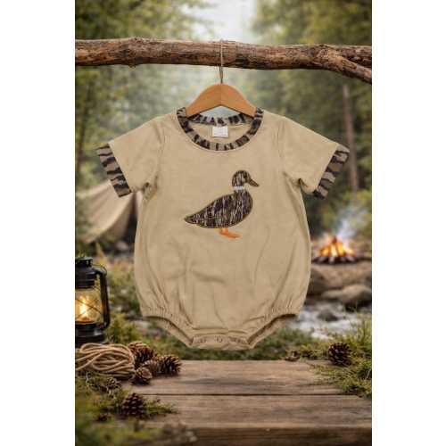 Tan Camo Duck Bubble Onesie