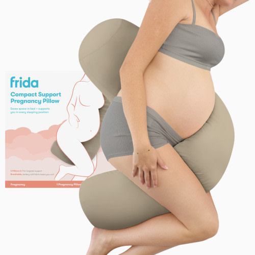 Frida Mom Compact Support Pregnancy Pillow - Taupe