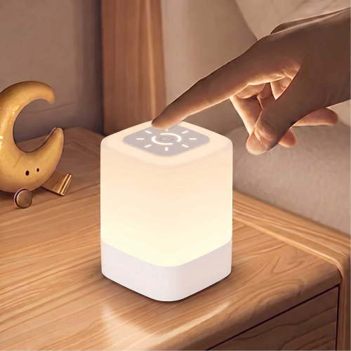 DAYBETTER Night Light Lamp, 3 Colors Temperatures Dimmable Touch Lamp, Eye Caring & Hangable Light for Sleeping, Reading, Nursing