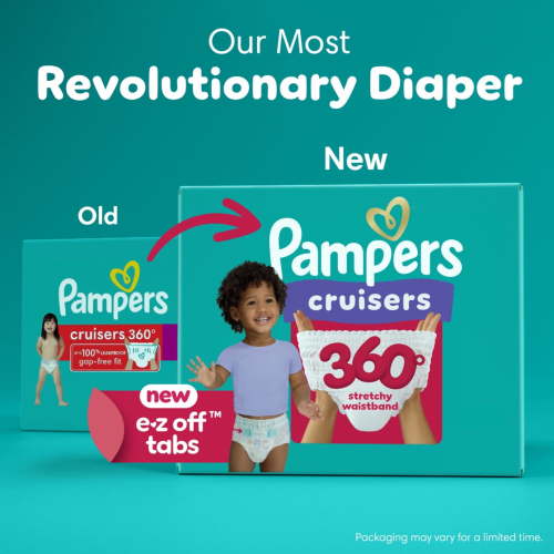 Free Shipping! Pampers Diapers Infant Leakproof 360 Stretch Waistband Hypoallergenic Size 5 56 Count