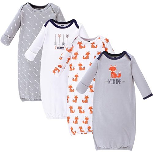 Hudson Baby Unisex Cotton Gowns Fox