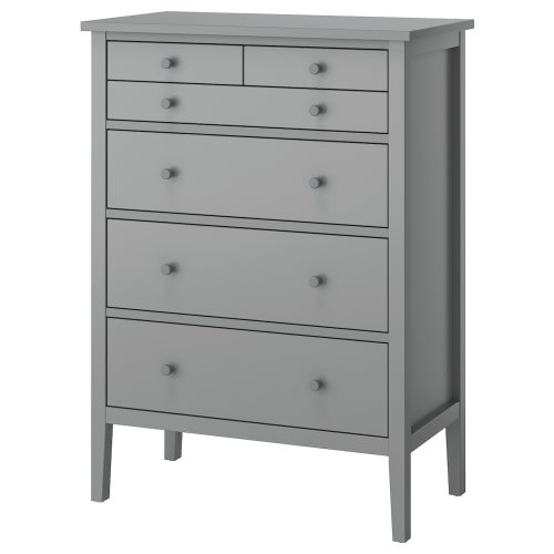GULLABERG 6-drawer chest - gray/anchor/unlock function 35x18 7/8x48 "