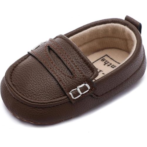 Infant Baby Boys Loafers Soft Sole PU Leather Toddler Moccasins Girls First Walking Crib Dress Shoes