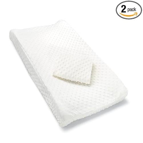 Munchkin® Diaper Changing Pad Covers, 2 Pack, White – Fits Standard Contoured Changing Pads