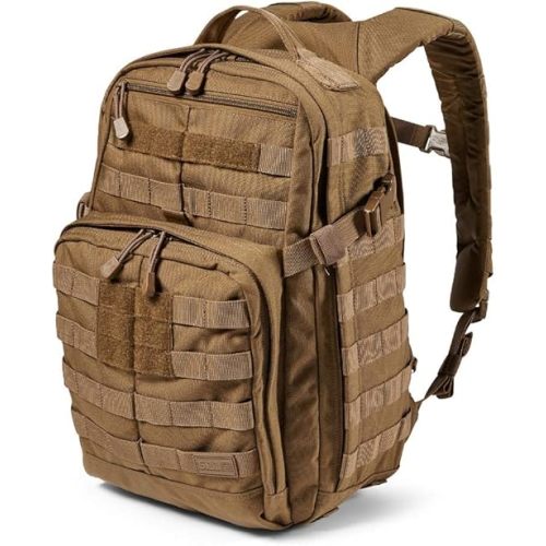 5.11 Tactical Backpack – Rush 12 2.0 – Military Molle Pack, CCW with Multiple Compartments, 24 Liter, Small, Style 56561, Kangaroo