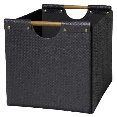 Better Homes & Gardens Collapsible Woven Cube Storage Bin, Black