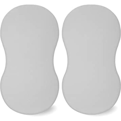 TILLYOU Cotton Bassinet Sheets for Girls Boys 2 Pack Bassinet Fitted Sheet for Bassinet Mattress 31.5x18 Inch, Gray