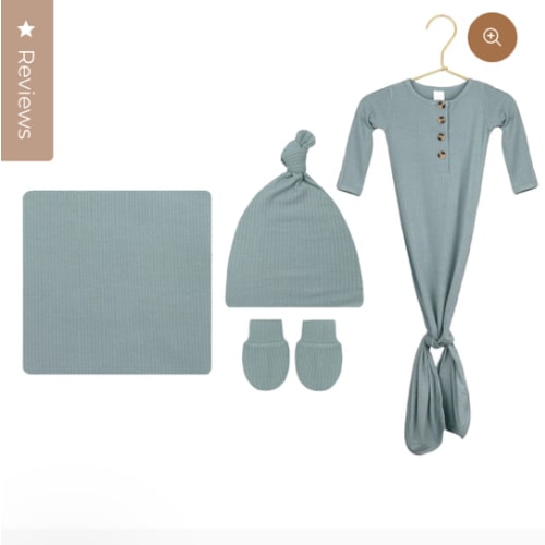 Ford Ribbed Newborn Hat Bundle (Gown)