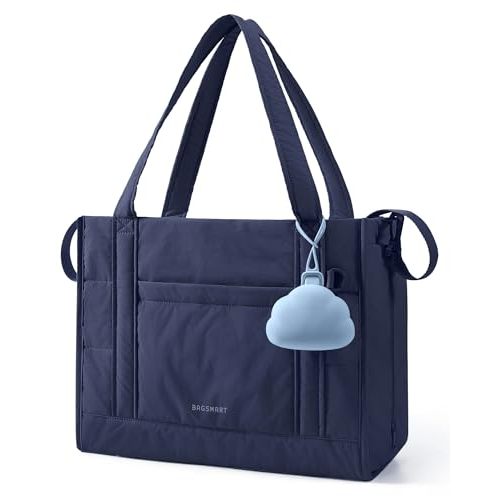 BAGSMART Diaper Bag Tote Puffer, Hospital Bag for Labor Delivery with Pacifier Case, Lightweight Baby Bag for Travel, Work | Multifunctional, Insulated Pockets, Water Resistance