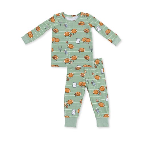 Long Sleeve Loungewear Set, Footballs Playing Football
