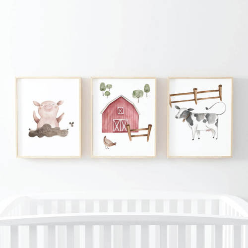Frankie's Farm Party Bundled Digital Nursery Wall Art