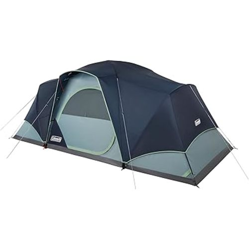 Coleman Skydome XL Large Family Tent with 5 Minute Setup, Weatherproof 8/12 Person Tent with Rainfly & Carry Bag, Fits Multiple Queen Airbeds, Made of PFAS-Free Materials