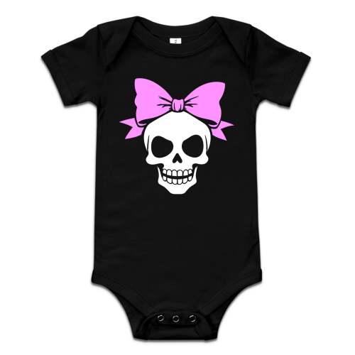 Bow Skull Baby Bodysuit