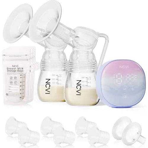 NCVI Double Electric Breast Pump, 4 Modes 9 Levels, Hospital-Grade Suction