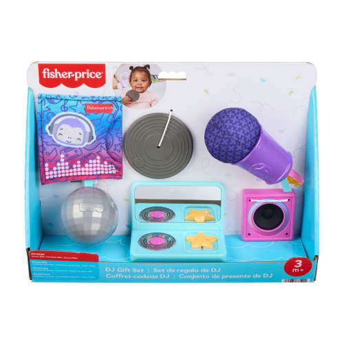Fisher-Price Mini Me Moments DJ Gift Set, 6-Piece Sensory Baby Toys for Newborn Play