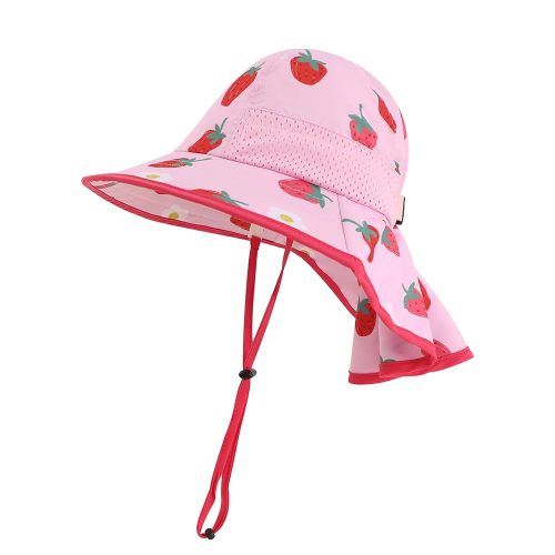 Baby Sun Hat with Neck Flap for Sun Protection Toddler Beach Hat UPF 50+ Outdoors 0-6 Years Boys Girls