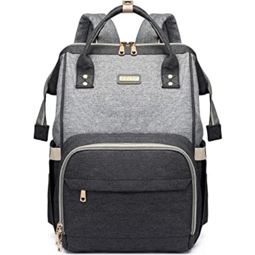 Diaper Bag Backpack for Women, Baby Bags for Girls,Diaper Bag with Changing Pad, and Insulated Pockets (Dark Grey +Light Grey)