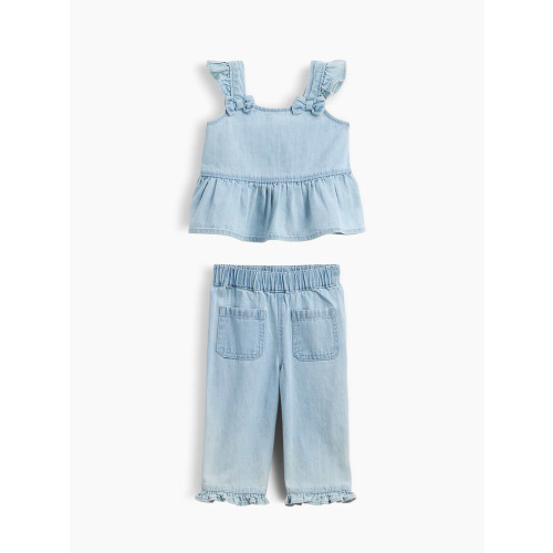 Baby Denim Ruffle Outfit Set