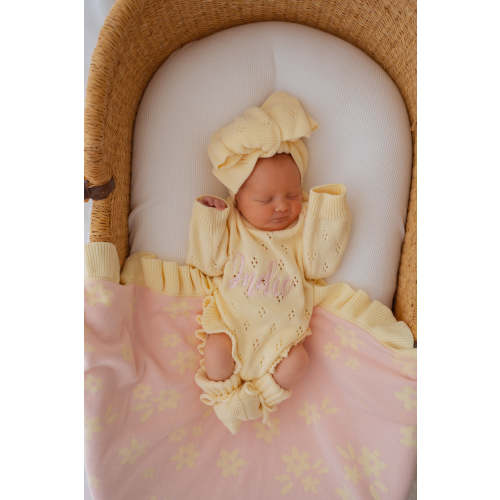 Frill Knit Pointelle Romper Bundle | Lemon – Little and Fern