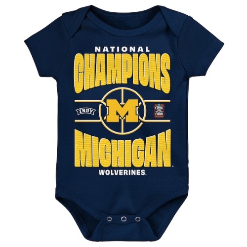 Michigan Wolverines Outerstuff Infant 2026 NCAA Men's Basketball National Champions Bodysuit - Navy