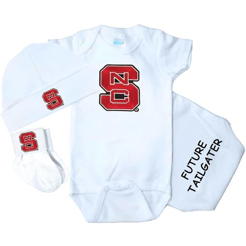 North Carolina NC State Wolfpack 3 Piece Baby Set