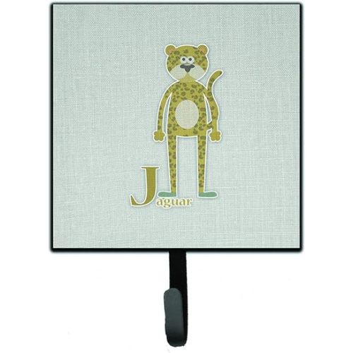 Caroline's Treasures BB5735SH4 Alphabet J for Jaguar Leash or Key Holder, Wall Hooks, Key Hooks Holder, Coat Rack Wall Mount, Coat Hooks, Hooks for Hanging Keys, Towels, Aprons, Leashes,