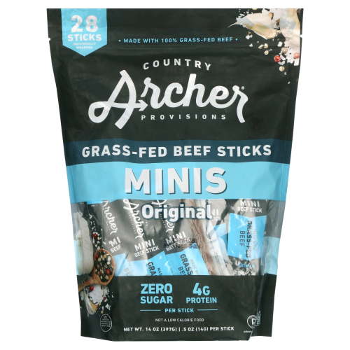 Country Archer Mini Beef Sticks Original Grass-Fed 28 Count