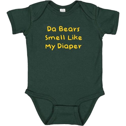 Campus Originals Packers Da Bears Smell Like My Diaper Funny Parents Gift Fan Baby Bodysuit