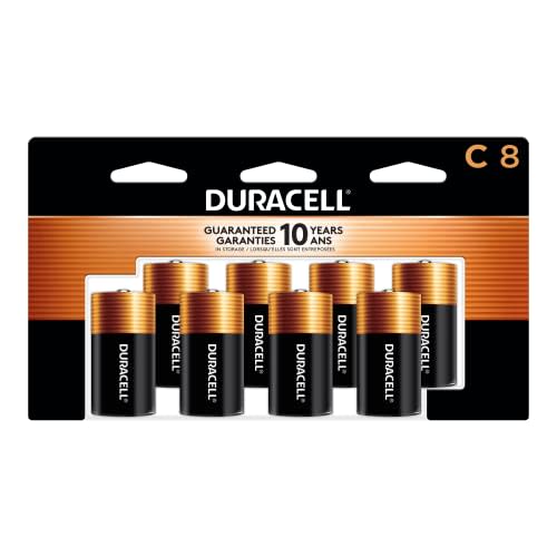 Duracell Coppertop C Batteries, 8 Count, 10-Year Shelf Life, Long-lasting