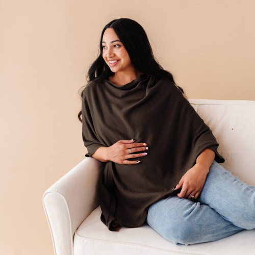 Organic Nursing Shawl Cover - Gray