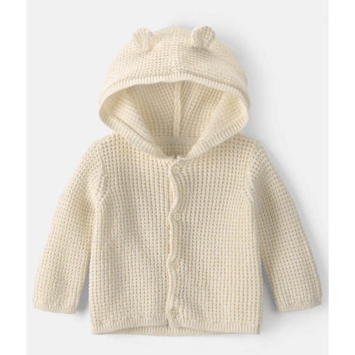 Baby Carter's Cotton Bear Ear Hooded Sweater