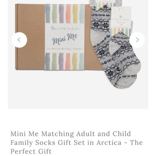 Mini Me Matching Adult and Child Family Socks Gift Set in Arctica - Th – The Little Sock Company