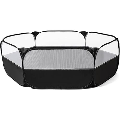 Foldable Ball Pit for Toddlers, Large Pop Up Ball Pits Kids Play Tent Crawl Playpen Ball Pool Playhouse Playpen with Storage Bag, for Boys Girls Dogs Cats Ferrets Indoor Outdoor, Black