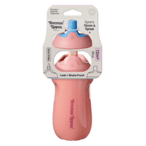 Tommee Tippee Multi Lid Sporty Spout Tumbler, 9oz Blue