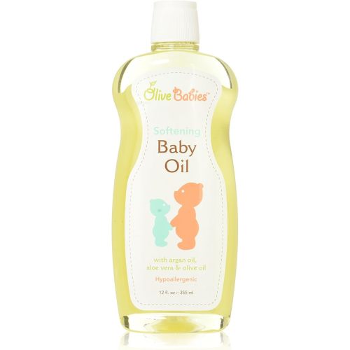 Olive Babies Softening Baby Oil With Argan Oil Olive Oil & Aloe Vera, 12 Oz, 12 Oz